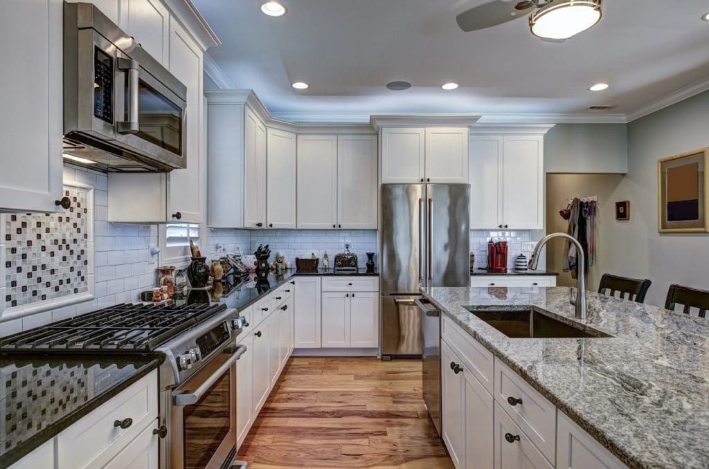 photo of a remodeled kitchen of plumbing services in Brooklyn