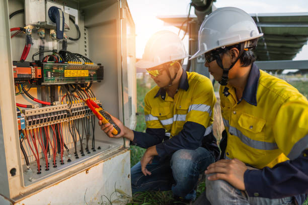 two electricians working on a breaker panel - Electrical Installation services In Independence